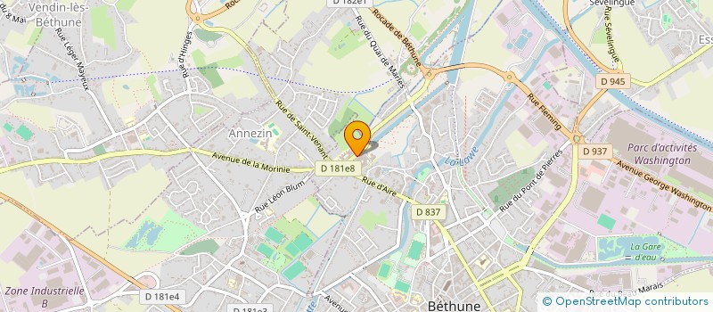 localisation de l'entreprise SCM ANESTHESISTES POLYCLINIQUE ARTOIS  BETHUNE