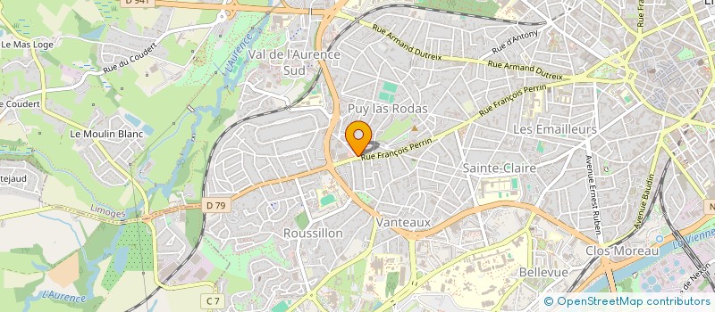 localisation de l'entreprise SCM ANTOINE WATTEAU à LIMOGES