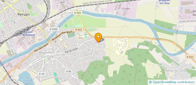 localisation de l'entreprise SCM AQUA COURLAINS SANTE  BEAUMONT SUR OISE