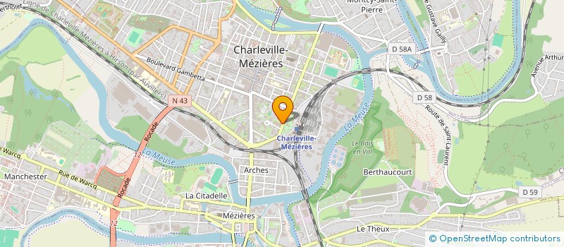 localisation de l'entreprise SCM ARDENNES LASER DERMATO à CHARLEVILLE-MEZIERES