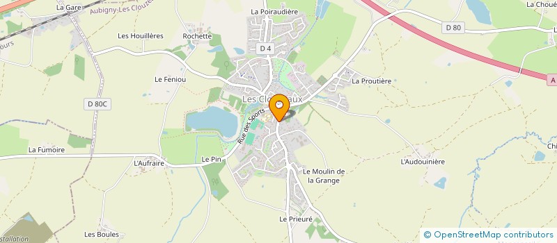 localisation de l'entreprise SCM ARNAUD-BILLET  AUBIGNY-LES CLOUZEAUX