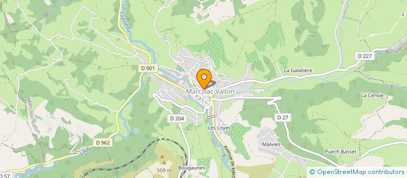 localisation de l'entreprise SCM ATLAS à MARCILLAC-VALLON
