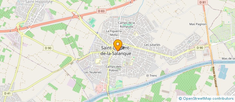 localisation de l'entreprise SCM AUROYER LAUBRAY RAYNAL  ST LAURENT DE LA SALANQUE