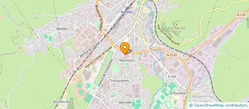localisation de l'entreprise SCM B.G.M à AURILLAC