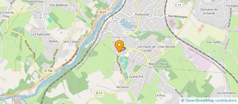 localisation de l'entreprise SCM BARBIER - PELAEZ à CONDAT-SUR-VIENNE