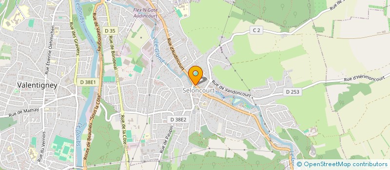 localisation de l'entreprise SCM BARRE - GANGLOFF  SELONCOURT