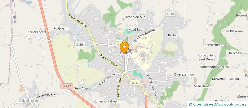 localisation de l'entreprise SCM BAUDUIN à BEGARD