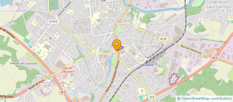 localisation de l'entreprise SCM BC KINE à SOISSONS