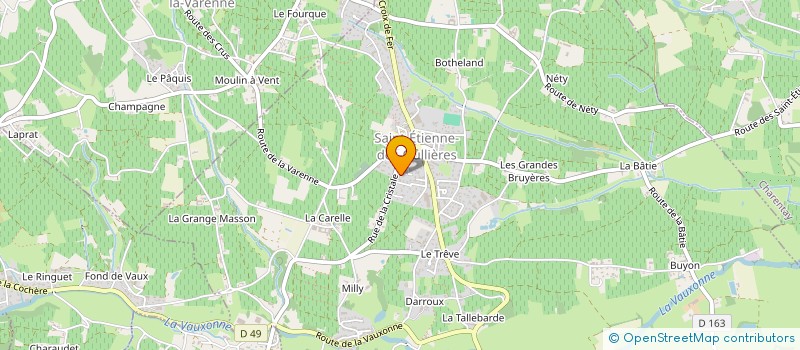 localisation de l'entreprise SCM BERLIER SAUVAGEON  SAINT-ETIENNE-DES-OULLIERES