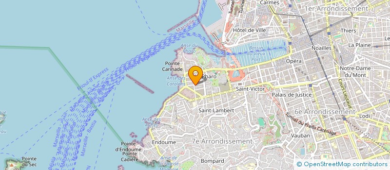 localisation de l'entreprise SCM BERNARD-ROGLIANO-BRUSSEY  MARSEILLE