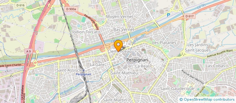 localisation de l'entreprise SCM BERROU MARTINEZ CHIARINI  PERPIGNAN