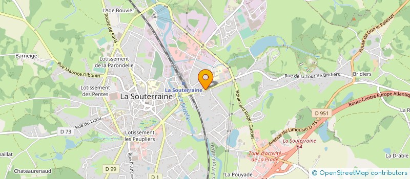 localisation de l'entreprise SCM BONNAUD QUERIAUD MOREAU à LA SOUTERRAINE