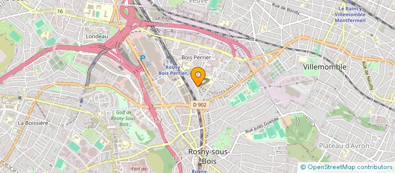 localisation de l'entreprise SCM BOUCHER ET ROTENBERG à ROSNY-SOUS-BOIS
