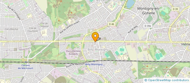 localisation de l'entreprise SCM BOULANT DECLERCQ à BILLY-MONTIGNY