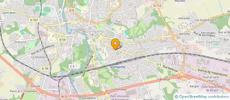 localisation de l'entreprise SCM BRANGER-DE VARINE  GUINGAMP