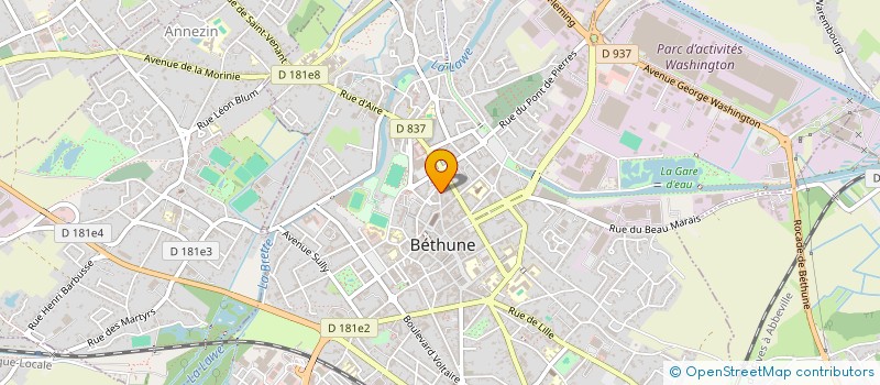 localisation de l'entreprise SCM  C & E ATELIER DE SOINS INFIRMIERS  BETHUNE