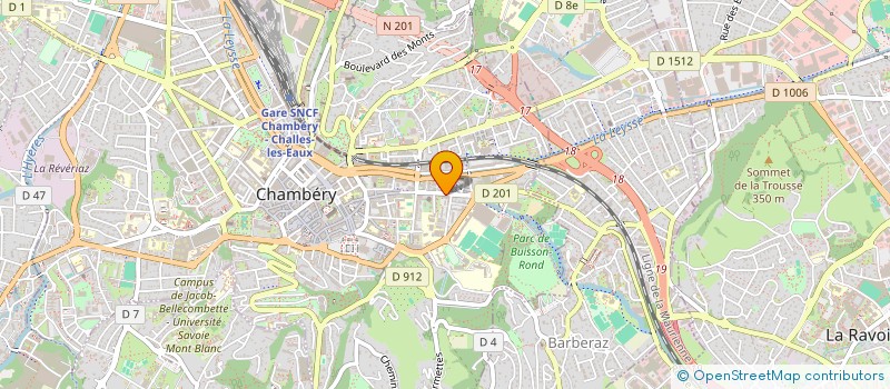 localisation de l'entreprise SCM C.W. à CHAMBERY