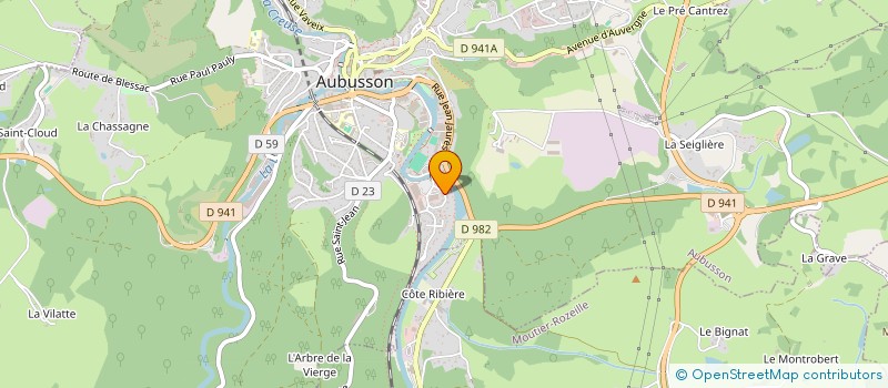 localisation de l'entreprise SCM CABINET CHAPITRE à AUBUSSON