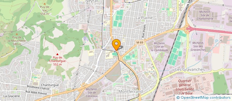 localisation de l'entreprise SCM CABINET D'INFIRMIER PERRIER BALDASSINI  CLERMONT-FERRAND