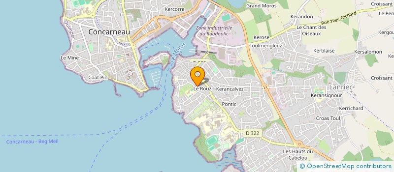 localisation de l'entreprise SCM CABINET D'INFIRMIERES DU DOURIC  CONCARNEAU