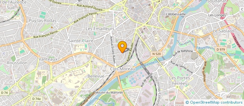 localisation de l'entreprise SCM CABINET D'INFIRMIERES GROS-MOURIER à LIMOGES