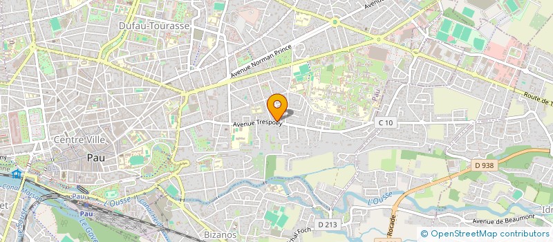 localisation de l'entreprise SCM CABINET D'INFIRMIERS DE TRESPOEY à PAU