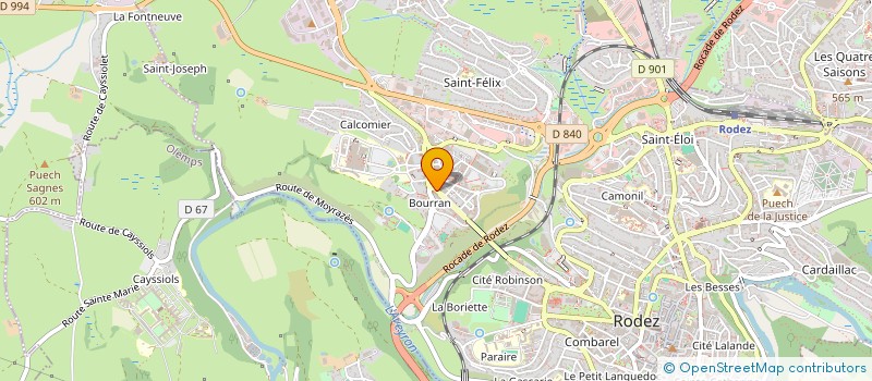 localisation de l'entreprise SCM CABINET D'INFIRMIERS RAYNAL - BRUEL à RODEZ