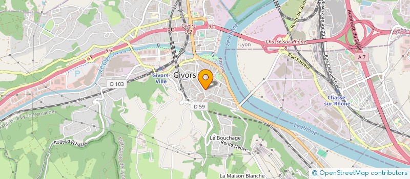 localisation de l'entreprise SCM CABINET DE GYNECOLOGIE CROIDIEU  GIVORS