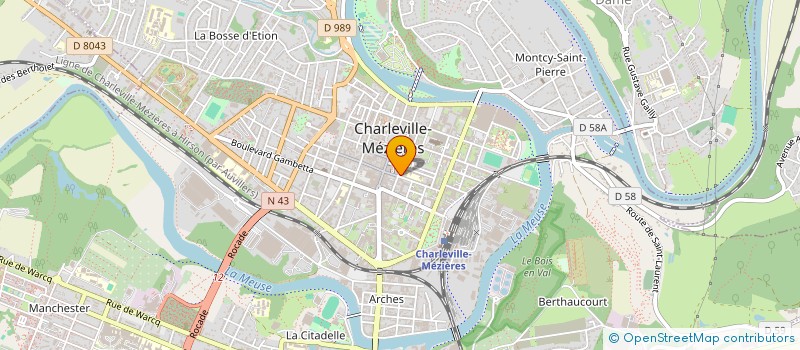 localisation de l'entreprise SCM CABINET DE KINESITHERAPIE DE L'HORLOGE  CHARLEVILLE-MEZIERES