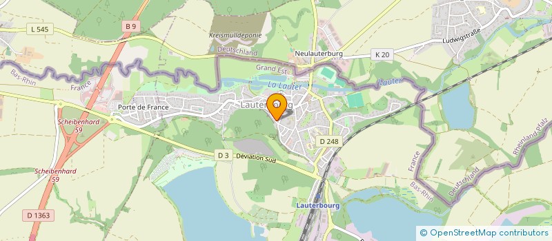 localisation de l'entreprise SCM CABINET DE KINESITHERAPIE DE LA GARE  LAUTERBOURG