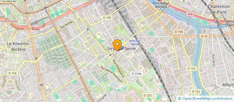 localisation de l'entreprise SCM CABINET DE KINESITHERAPIE ET D'OSTEOPATHIE JEANNE HACHETTE IVRY SUR SEINE  IVRY-SUR-SEINE