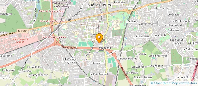 localisation de l'entreprise SCM CABINET DE PEDIATRIE DE LA RABIERE  JOUE-LES-TOURS