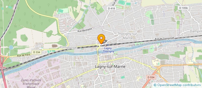 localisation de l'entreprise SCM CABINET DE SOINS DE LA GARE  POMPONNE