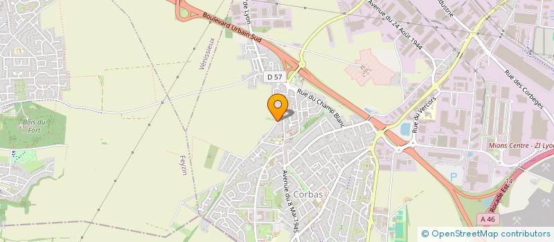 localisation de l'entreprise SCM CABINET DE SOINS INFIRMIERS CORBAS à CORBAS