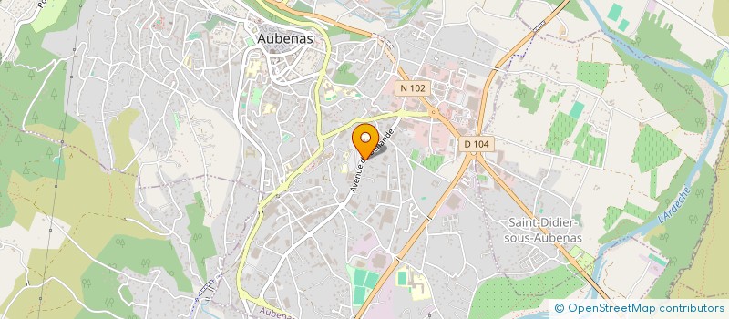 localisation de l'entreprise SCM CABINET DENTAIRE DE BELLANDE à AUBENAS