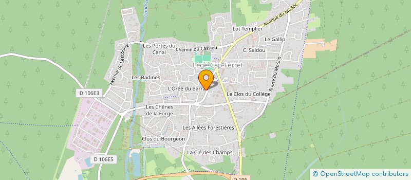 localisation de l'entreprise SCM CABINET DENTAIRE DE LEGE CAP FERRET  LEGE-CAP-FERRET