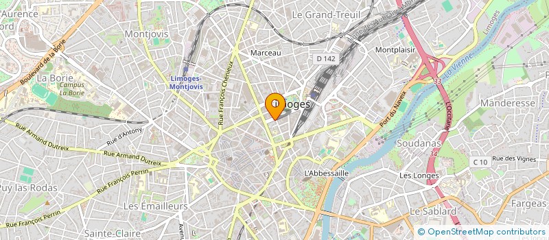 localisation de l'entreprise SCM CABINET DENTAIRE DES BENEDICTINS à LIMOGES