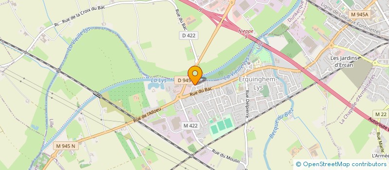 localisation de l'entreprise SCM CABINET DENTAIRE FLANDRES LYS  ERQUINGHEM-LYS