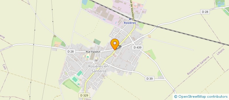 localisation de l'entreprise SCM CABINET DENTAIRE POIRIER à ROSIERES-EN-SANTERRE