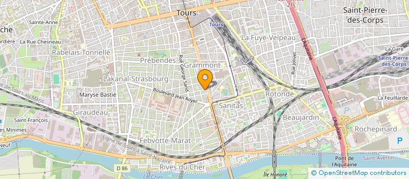 localisation de l'entreprise SCM CABINET DENTAIRE THIERS  TOURS