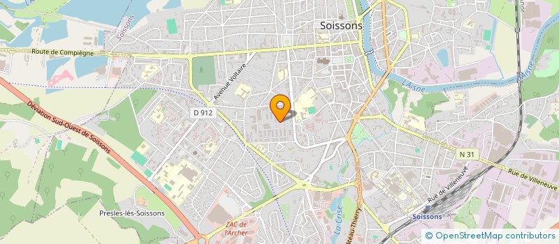 localisation de l'entreprise SCM CABINET DENTAIRES DES NOBEL à SOISSONS