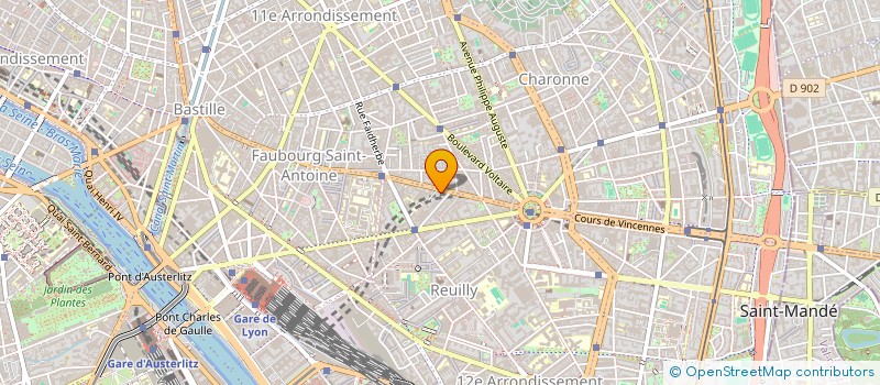 localisation de l'entreprise SCM CABINET DU FAUBOURG  PARIS 12