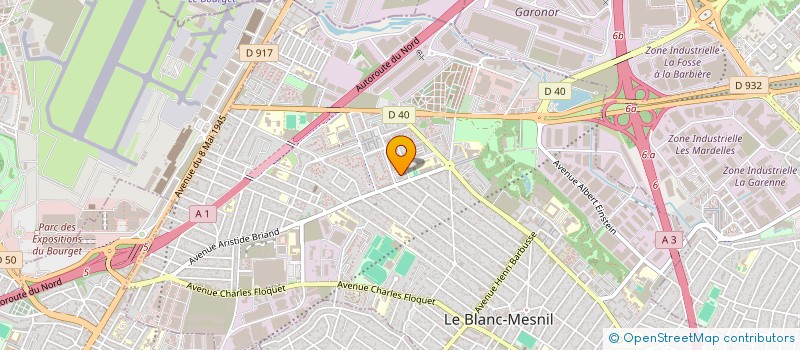 localisation de l'entreprise SCM CABINET HENRI MATISSE à LE BLANC-MESNIL