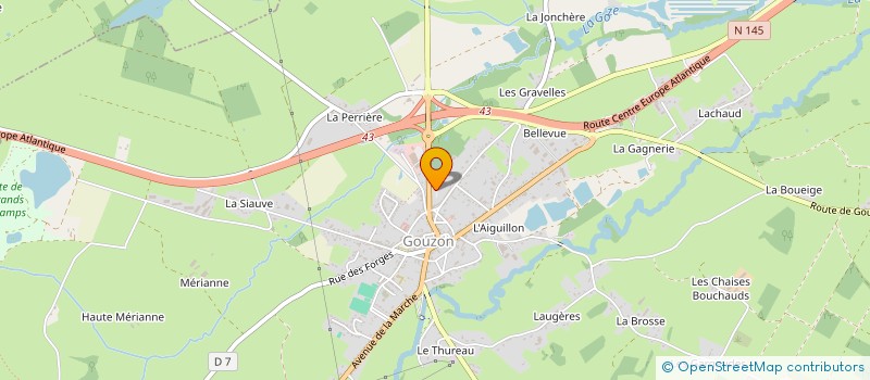 localisation de l'entreprise SCM CABINET INFIRMIER DE GOUZON  GOUZON