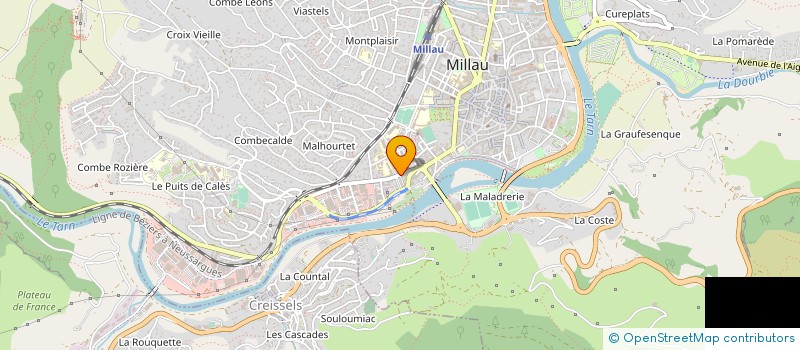 localisation de l'entreprise SCM CABINET INFIRMIER DES ONDES à MILLAU