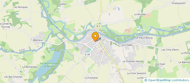 localisation de l'entreprise SCM CABINET INFIRMIER DU PAYS D'EVRAN GUILLOT - DORANGE - ALCMEON  EVRAN