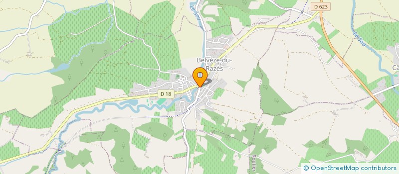 localisation de l'entreprise SCM CABINET INFIRMIER LES PLATANES DU RAZES  BELVEZE DU RAZES