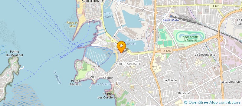 localisation de l'entreprise SCM CABINET INFIRMIER SAINT-SERVAN à SAINT-MALO
