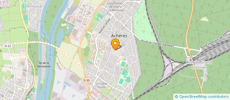 localisation de l'entreprise SCM CABINET MEDICAL CLOS DES VIGNES  ACHERES