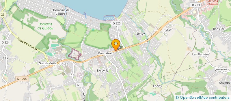 localisation de l'entreprise SCM CABINET MEDICAL DE BONNATRAIT  SCIEZ